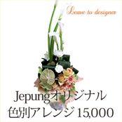 展覧会・個展祝いの花 色別アレンジメント 15000