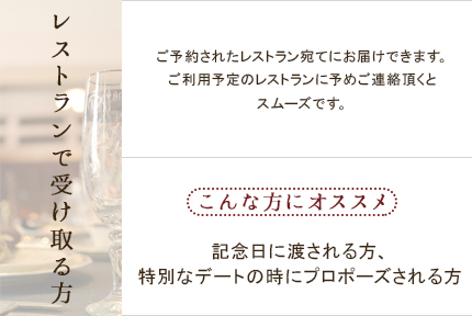 レストランで受け取る方